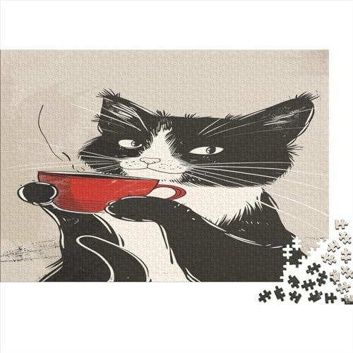 Cute Tuxedo Katze 500 TeileHolz Puzzle, Puzzles Für Erwachsene,500 Teile Rätsel Für Jugendliche & Erwachsene 500pcs (52x38cm) von BLISSCOZY