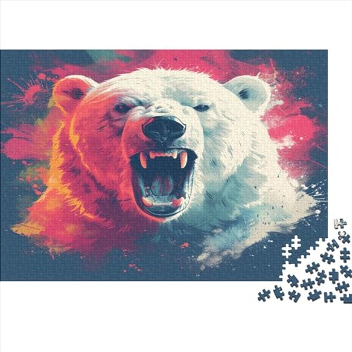 Eisbär 500 TeileHolz Puzzle, Puzzles Für Erwachsene,500 Teile Rätsel Für Jugendliche & Erwachsene 500pcs (52x38cm) von BLISSCOZY