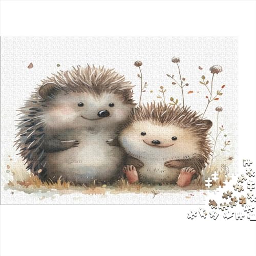 Flauschiger Igel Puzzles -500 Teile Holz Puzzle Für Erwachsene 500pcs (52x38cm) von BLISSCOZY