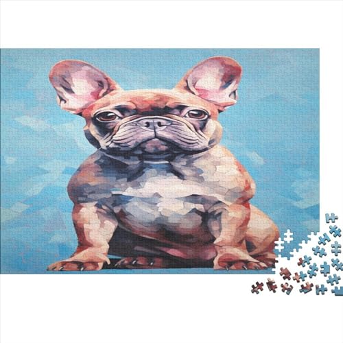 Holz Puzzles 1000 Teile Erwachsene Rätsel | Französische Stierdogge | Puzzle Cute Puppy Erwachsene 1000 Teile Herausforderndes Geschicklichkeitsspiel Für Die Ganze 1000pcs (75x50cm) von BLISSCOZY