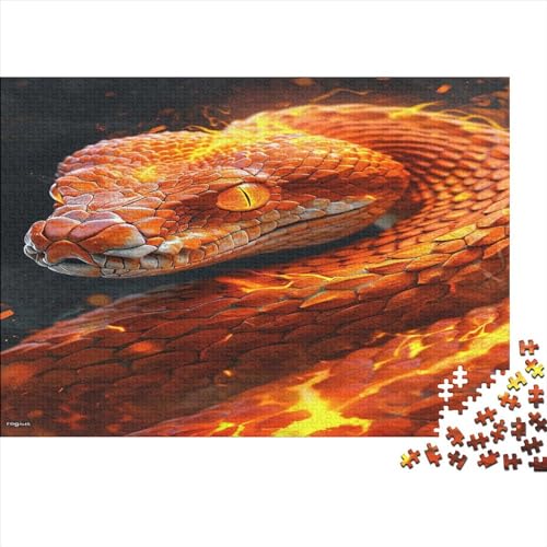 Holz Puzzles 300 Teile Erwachsene Rätsel | Schlange | Puzzle Erwachsene 300 Teile Herausforderndes Geschicklichkeitsspiel Für Die Ganze 300pcs (40x28cm) von BLISSCOZY