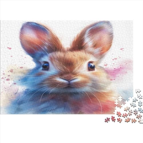 Holz Puzzles 500 Teile Erwachsene Rätsel | Hase Cute | Puzzle Erwachsene 500 Teile Herausforderndes Geschicklichkeitsspiel Für Die Ganze 500pcs (52x38cm) von BLISSCOZY