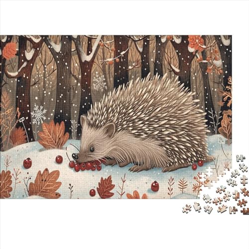 Igel Puzzles -1000 Teile Holz Puzzle Für Erwachsene 1000pcs (75x50cm) von BLISSCOZY