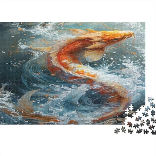 Kio Fisch 500 Teile Puzzles, Panorama, Premium Quality, Für Erwachsene Holz Jahren Puzzle 500pcs (52x38cm) von BLISSCOZY