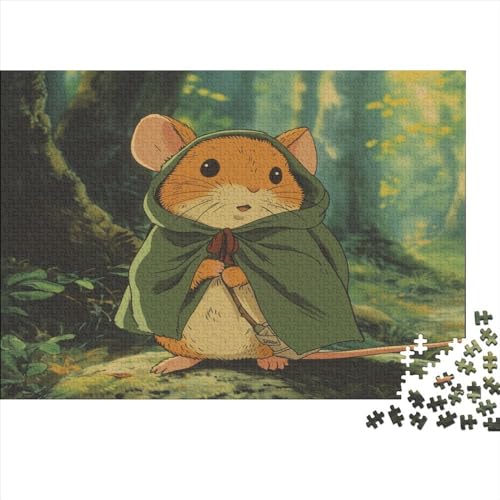 Maus Orange mit weißer Abnutzung Puzzle Erwachsene Holz Puzzles 1000 Teile Rätsel Große Herausforderndes Geschicklichkeitsspiel Für Die Ganze 1000pcs (75x50cm) von BLISSCOZY