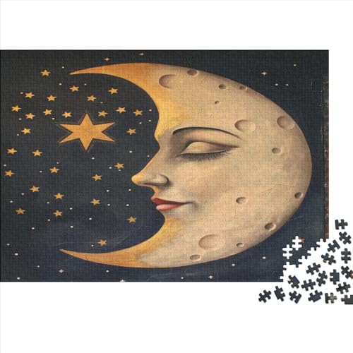 Mond und die Sterne Puzzles -500 Teile Holz Puzzle Für Erwachsene 500pcs (52x38cm) von BLISSCOZY