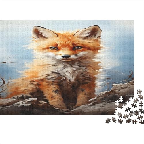 Niedlicher Fuchs 1000 TeileHolz Puzzle, Puzzles Für Erwachsene,1000 Teile Rätsel Animal Für Jugendliche & Erwachsene 1000pcs (75x50cm) von BLISSCOZY