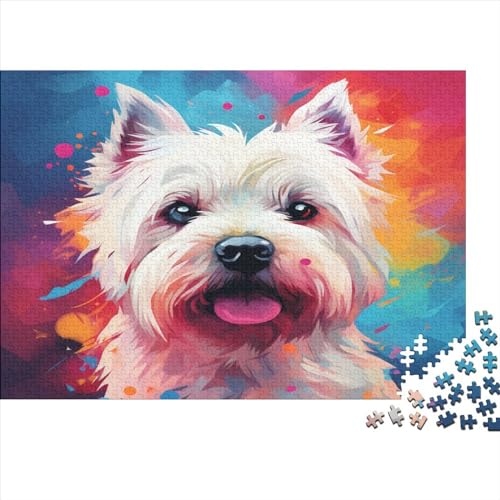 Niedlicher Hund Puzzle Erwachsene Puppy Holz Puzzles 1000 Teile Rätsel Große Herausforderndes Geschicklichkeitsspiel Für Die Ganze 1000pcs (75x50cm) von BLISSCOZY