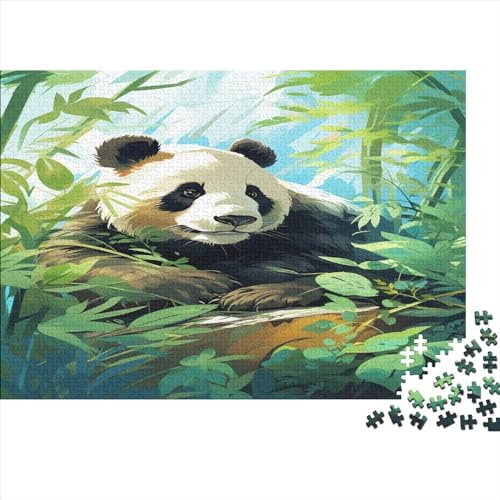 Panda Holz Puzzles Animal 1000 Teile Rätsel, Erwachsenen Puzzle,herausforderndes Geschicklichkeitsspiel Für Die Ganze 1000pcs (75x50cm) von BLISSCOZY
