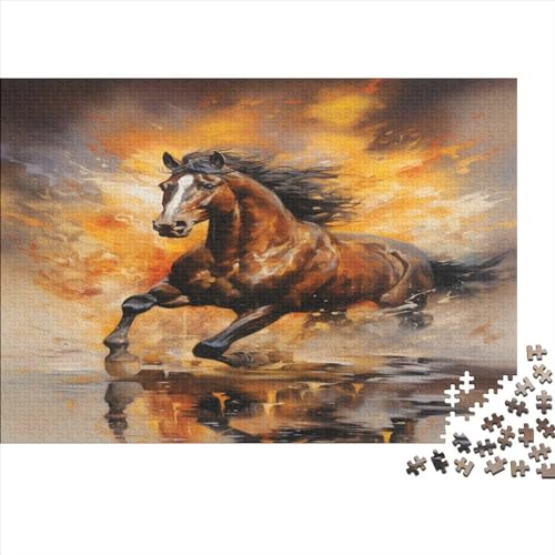 Pferd 500 TeileHolz Puzzle, Puzzles Für Erwachsene,500 Teile Rätsel Für Jugendliche & Erwachsene 500pcs (52x38cm) von BLISSCOZY