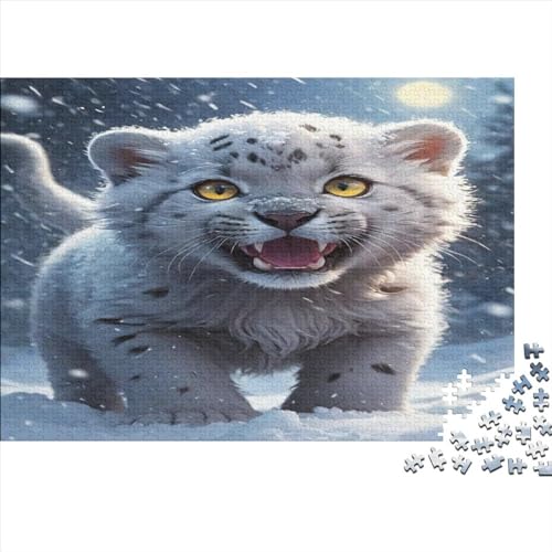 Schneeleopard 300 TeileHolz Puzzle, Puzzles Für Erwachsene,300 Teile Rätsel Für Jugendliche & Erwachsene 300pcs (40x28cm) von BLISSCOZY