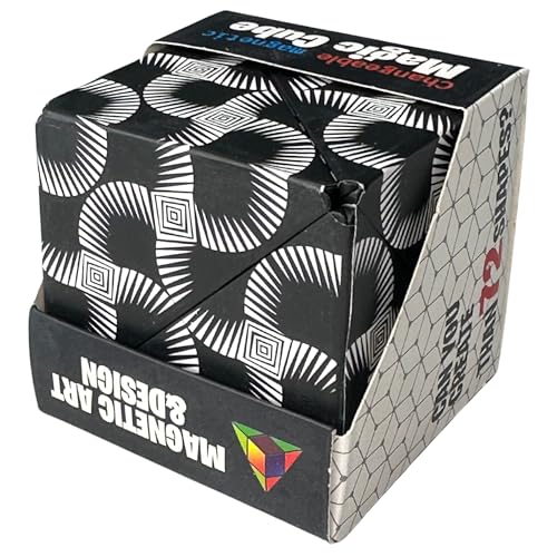 Formwechsel Zauberwürfel – Infinity Cube - Magnetwürfel 3D - Anti Stress Spielzeug - 36 Seltenerdmagnete - Über 70 Formen Verwandelbar (Charm Black) von BLITZHAUS