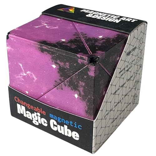 Formwechsel Zauberwürfel – Infinity Cube - Magnetwürfel 3D - Anti Stress Spielzeug - 36 Seltenerdmagnete - Über 70 Formen Verwandelbar (Cosmic Purple) von BLITZHAUS