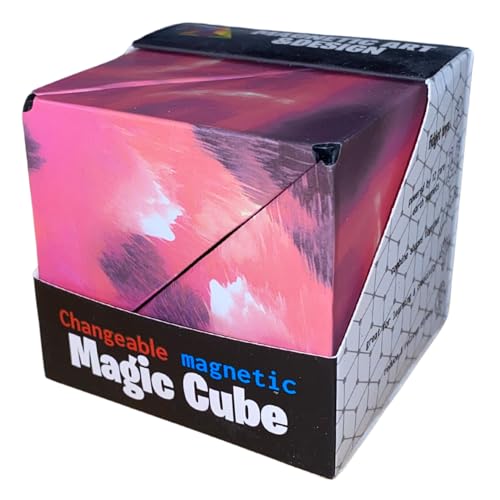 Formwechsel Zauberwürfel – Infinity Cube - Magnetwürfel 3D - Anti Stress Spielzeug - 36 Seltenerdmagnete - Über 70 Formen Verwandelbar (Flame Red) von BLITZHAUS