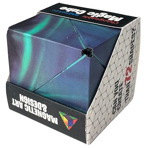 Formwechsel Zauberwürfel – Infinity Cube - Magnetwürfel 3D - Anti Stress Spielzeug - 36 Seltenerdmagnete - Über 70 Formen Verwandelbar (Forest Green) von BLITZHAUS