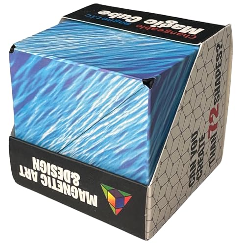 Formwechsel Zauberwürfel – Infinity Cube - Magnetwürfel 3D - Anti Stress Spielzeug - 36 Seltenerdmagnete - Über 70 Formen Verwandelbar (Ocean Blue) von BLITZHAUS