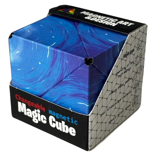 Formwechsel Zauberwürfel – Infinity Cube - Magnetwürfel 3D - Anti Stress Spielzeug - 36 Seltenerdmagnete - Über 70 Formen Verwandelbar (Starry Sky Blue) von BLITZHAUS