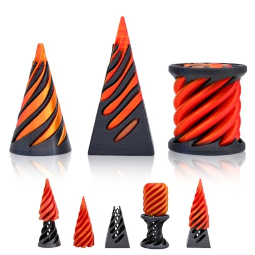 3 Stück Impossible Cone, 3D-Druck Spiral Cone Fidget Toy, Pyramid Spirale Spielzeug Passthrough Sculpture, Skulptur Stress Relief Desktop Dekorationen Spielzeug für Kinder Erwachsene Geschenk von BLLREMIPSUR