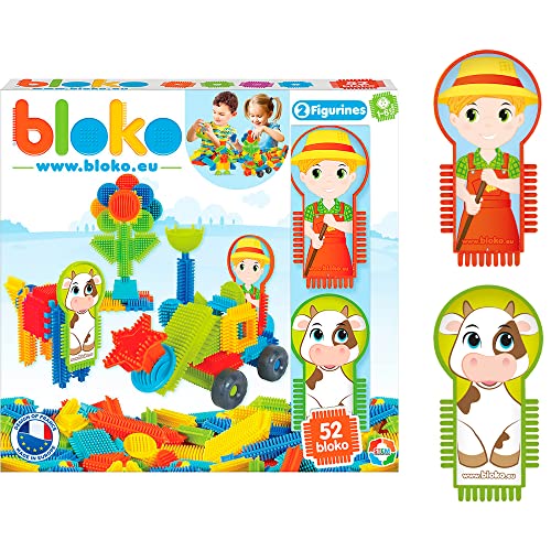 BLOKO 503541 Tiere, 50 2 Figuren Bauernhof, Multicolor von BLOKO