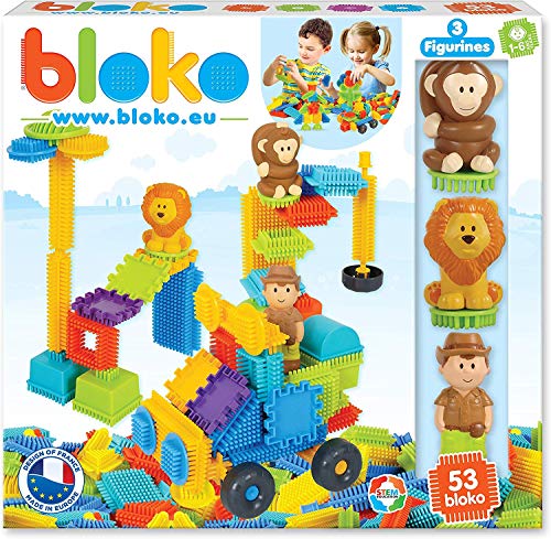 BLOKO 503622, Löwe, AFFE, Abenteurer 50er Set 3 3D-Figuren Dschungel, Multicolor von BLOKO