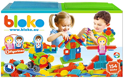 BLOKO 503625 150 Set mit 2 Spielplatten und 2 Familienfiguren, Ab 12 Monaten, Multicolor von BLOKO