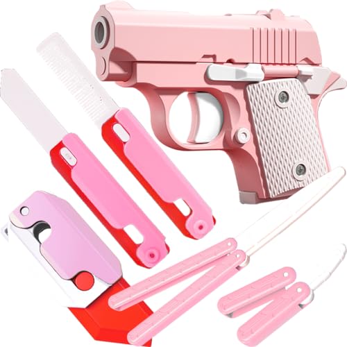 BLOOOK Fidget Toy Pistole,Figity Fingerspiele,Fidget Slider Anxiety Toys,aus Plastik,Mini 1911 Gun Toy,Anti Stress Figit Spielzeug, Teenager Erwachsene Kinder von BLOOOK