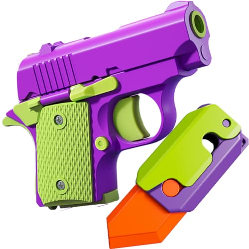 BLOOOK Fidget Toy Pistole,Figity Spin Fingerspiele,Fidget Slider Anxiety Toys,aus Plastik,Mini 1911 Gun Toy,Anti Stress Figit Spielzeug, Teenager Erwachsene Kinder von BLOOOK