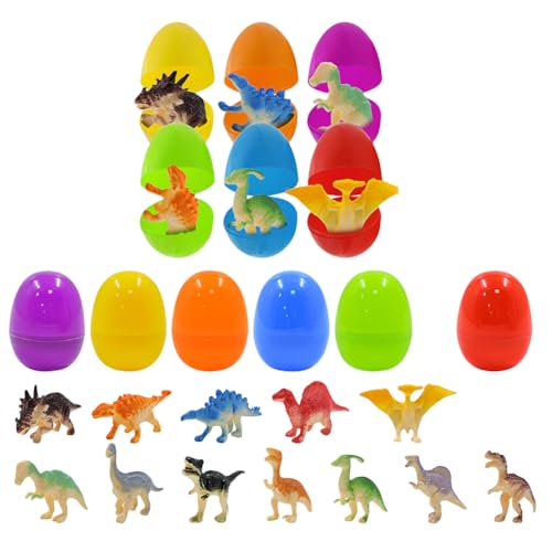 BLOOOK Gefüllte Ostereier Spielzeug,Vorgefüllte Ostereier zum Befüllen,Ostergeschenke Kinder,Osterei mit Spielzeug,Kinderspiel,Osterspielzeug für Jungens,Mädchen,Osterdekorationen (Dinosaurier) von BLOOOK