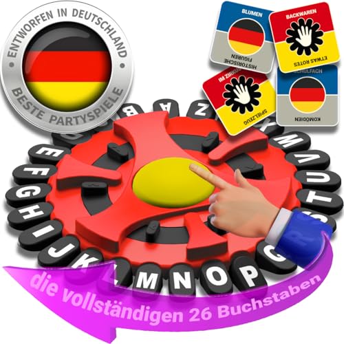 BLOOOK Wörter Sturm Spiel Deutsch,Brettspiele,Wörterspiel Erwachsene Kinder,Gesellschaftsspiele,Spiel des Jahres,Familienspiel 2-8 Personen,Tabletop Spiele (Schwarz) von BLOOOK