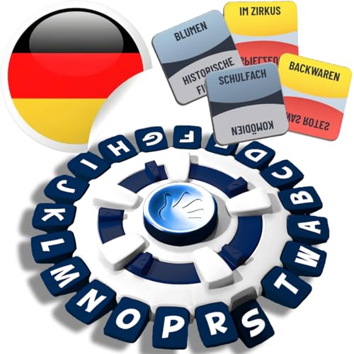 BLOOOK Wörter Sturm Spiel Deutsch,Thinking Words Spiel Deutsch,Brettspiele,Wortspiele für Erwachsene Kinder,Buchstaben Spiel (Blau Weiß) von BLOOOK