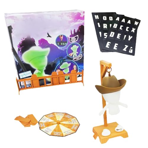 Magnetisches Galgenmännchen Spiel mit Figur - Hangman Spiel Lustiges Wortspiel für Kinder und Familien - Ideal für Reisen von BLOOOK