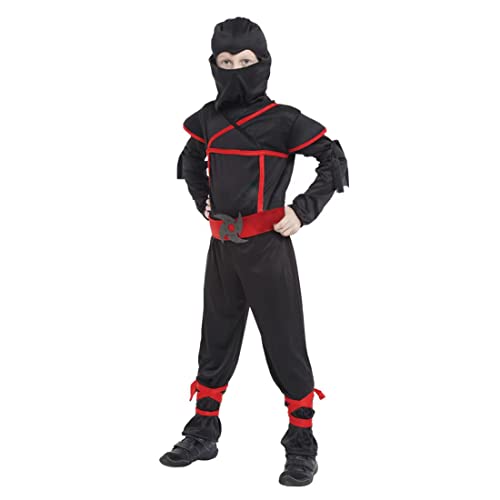 BLUCIELO Faschingskostüm für Kinder von 10-12 Jahren, Ninja-Kostüm, Karneval, Verkleidung für Jungen und Mädchen, Cosplay (10-12 Jahre) von BLUCIELO