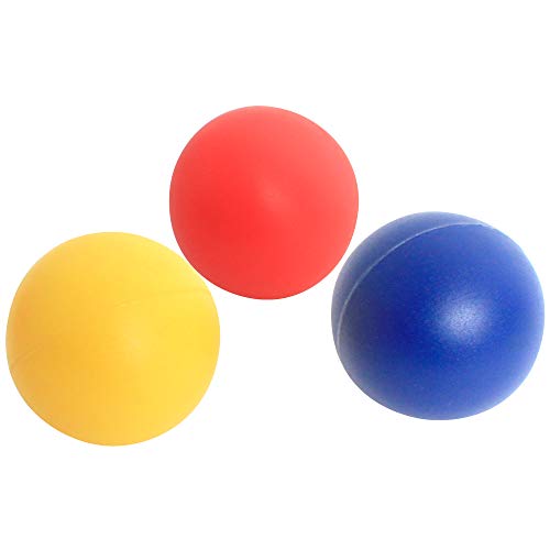 BLUE SKY Bluesky 046594a Rot, Blau und Gelb 3,5 cm – Outdoor-Spiel ab 3 Jahren 3 x Strandschlägerbälle, Kunststoff, 3.5 von BLUE SKY