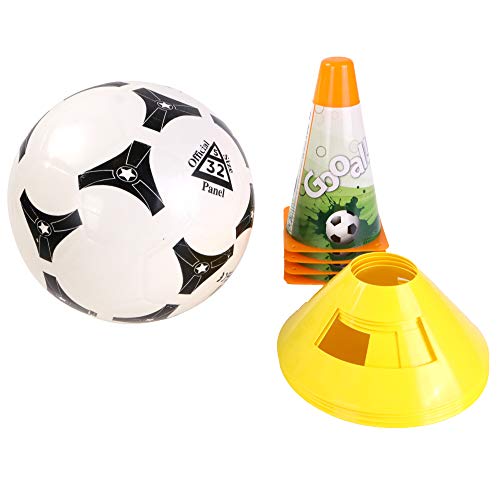 BLUE SKY - Fußball-Trainingsset - Outdoor-Spiel - 045868 - Mehrfarbig - 30 cm - Kinder-Spielzeug - Fußball - Training - Größe 5 - Kunststoff - Ab 6 Jahren von BLUE SKY