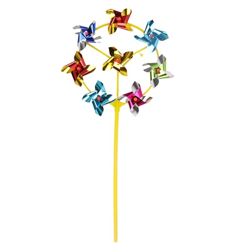 BLUE SKY Windmühle – Outdoor-Spiel – 044758 – Mehrfarbig – Drehkreuz – Kunststoff – 47 cm – Spielzeug für Kinder – Sommerspiel – Windkraft – Blume – ab 3 Jahren von BLUE SKY