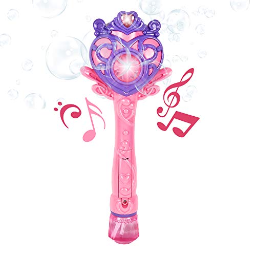 BLUESKY 049028 Zauberstab Seifenblasen Musik und Leuchtend Rosa 26 ml Outdoor-Spiel ab 3 Jahren von BLUE SKY