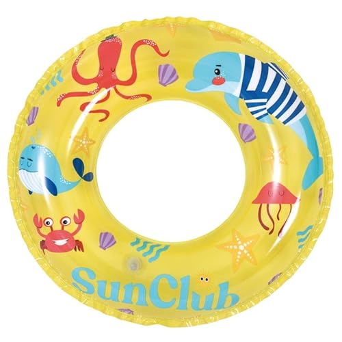 Blue Sky - Sun Club Schwimmring - Aufblasbar - 069302 - Zufällige Farbe - Kunststoff - 22 cm Durchmesser - Kinderspielzeug - Outdoor-Spiel - Pool - Ab 4 Jahren von BLUE SKY