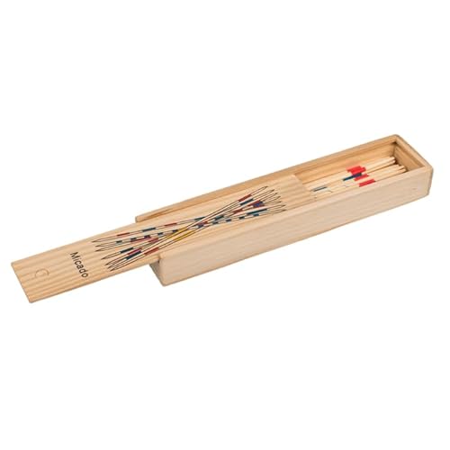 BLUECHOLON Mikado Geschicklichkeitsspiel, 41 Holzstäbchen, 19 cm, Holzbox von BLUECHOLON