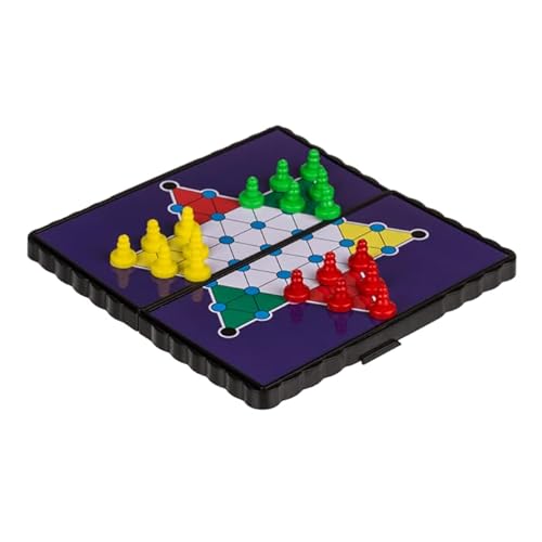 Magnetische Reisespiele, Mini, Damen, Parchi, Schach, drei in Streifen, Halma, 13 x 7 cm (Halma) von BLUECHOLON