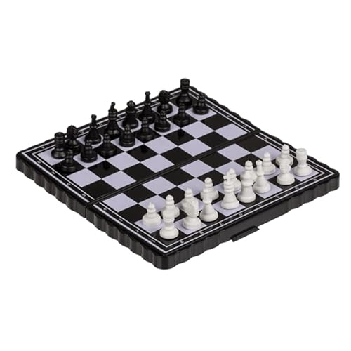 Magnetische Reisespiele, Mini, Damen, Parchi, Schach, drei in Streifen, Halma, 13 x 7 cm (Schach) von BLUECHOLON