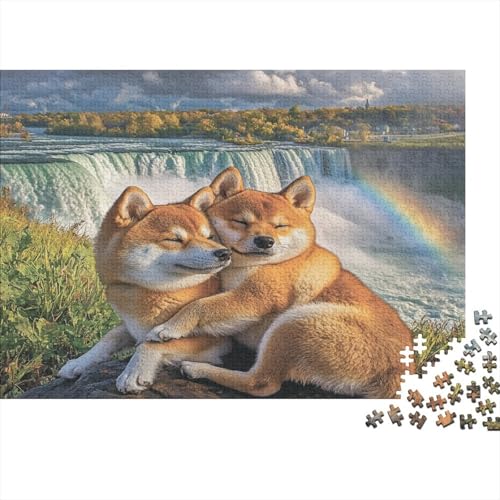 Akita Hund 1000 Teile, Impossible Puzzle,Geschicklichkeitsspiel Für Die Ganze Familie, Erwachsenenpuzzle Ab 14 Jahren Puzzel 1000pcs (75x50cm) von BLWZXPQMT