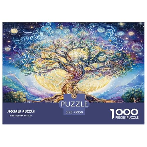 Baum des Lebens Puzzlespiel 1000 Teile Puzzle Für Erwachsene Und Kinder Ab 14 Jahren, Puzzle Erwachsenen Puzzlespi Puzzel 1000pcs (75x50cm) von BLWZXPQMT