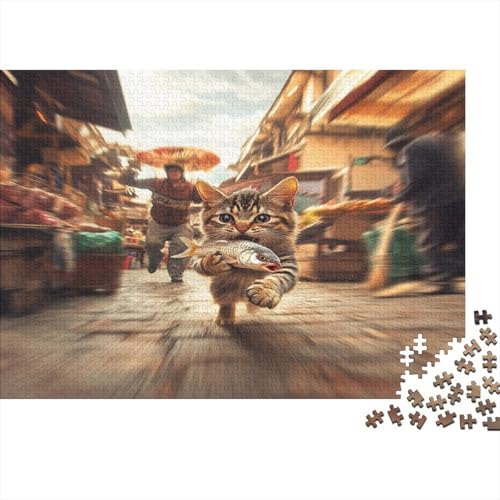 Chinesische Landkatze Puzzle 1000 Teile Puzzle Für Erwachsene Und Kinder Ab 14 Jahren Puzzel 1000pcs (75x50cm) von BLWZXPQMT