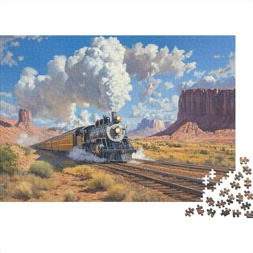 Dampfzug Puzzle 1000 Teile Puzzles Für Erwachsene Lernspiel Herausforderungsspielzeug 1000-teilige Puzzlespiel Für Erwachsene Kinder Puzzel 1000pcs (75x50cm) von BLWZXPQMT