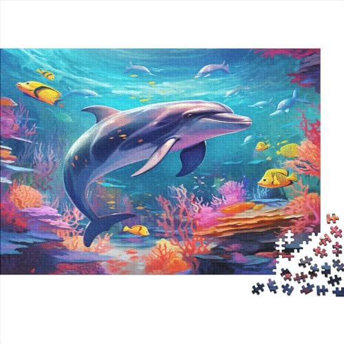 Delphins 1000 Teile,Impossible Puzzle,Geschicklichkeitsspiel Für Die Ganze Familie, Erwachsenen Puzzlespiel Puzzel 1000pcs (75x50cm) von BLWZXPQMT