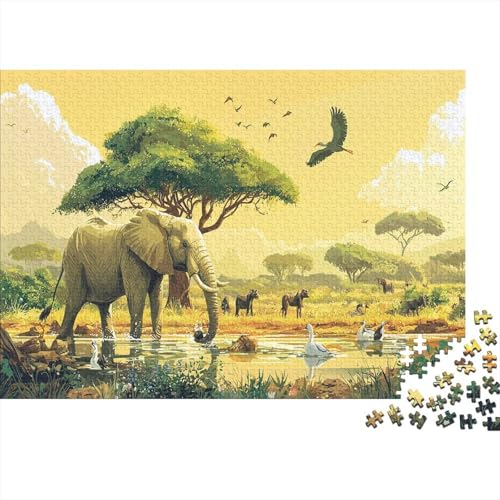 Elefant 1000 Teile Puzzle, Puzzles Für Erwachsene, 1000 Teile Puzzlespiel Für Jugendliche & Erwachsene Puzzlespiel Puzzel 1000pcs (75x50cm) von BLWZXPQMT