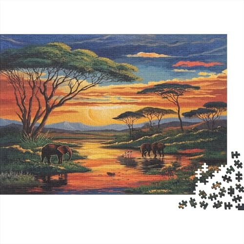 Elefant Puzzle 1000 Teile Für Erwachsene Und Kinder Ab 14 Jahren Für Stressabbauer Puzzel 1000pcs (75x50cm) von BLWZXPQMT