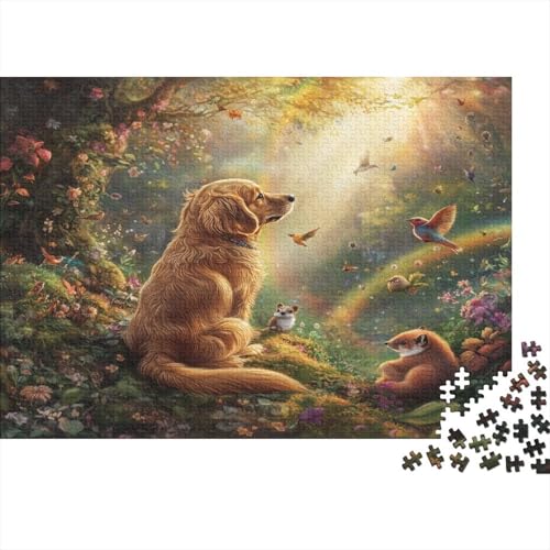 Irischer Setter 1000 Stück Puzzles Für Erwachsene Teenager Stress Abbauen Familien-Puzzlespiel 1000-teiliges Puzzle Kinder Lernspiel Spielzeug Geschenk Puzzel 1000pcs (75x50cm) von BLWZXPQMT