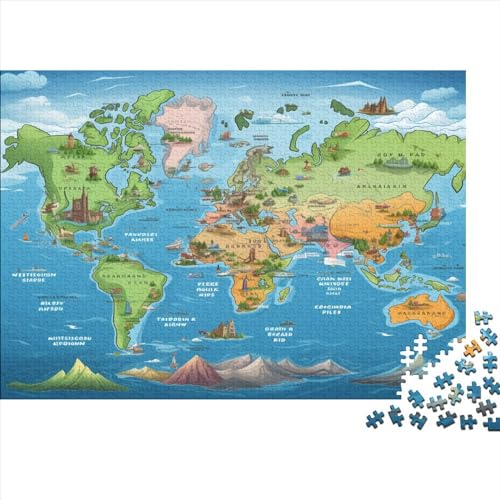 Karte von Europa 1000 Teile Puzzle, Puzzles Für Erwachsene, 1000 Teile Puzzlespiel Für Jugendliche & Erwachsene Puzzlespiel Puzzel 1000pcs (75x50cm) von BLWZXPQMT