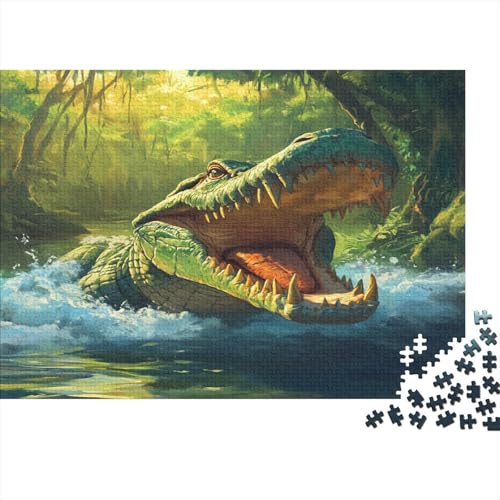 Krokodil Puzzlespiel 1000 Teile Puzzle Für Erwachsene Und Kinder Ab 14 Jahren, Erwachsenen Puzzlespiel Puzzel 1000pcs (75x50cm) von BLWZXPQMT